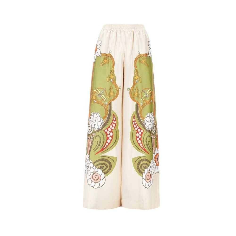 La Double J Women Printed Silk Palazzo Pants